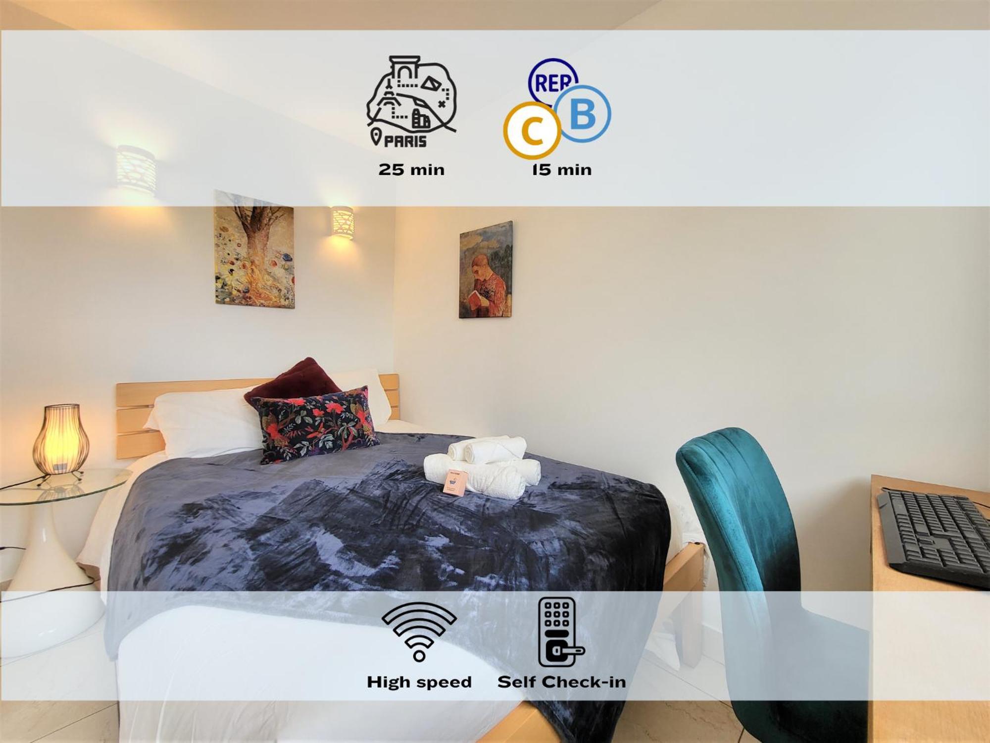 Le Prasino - Paisible Appartement Proche Rer - Bail Mobilite มัสซี ภายนอก รูปภาพ